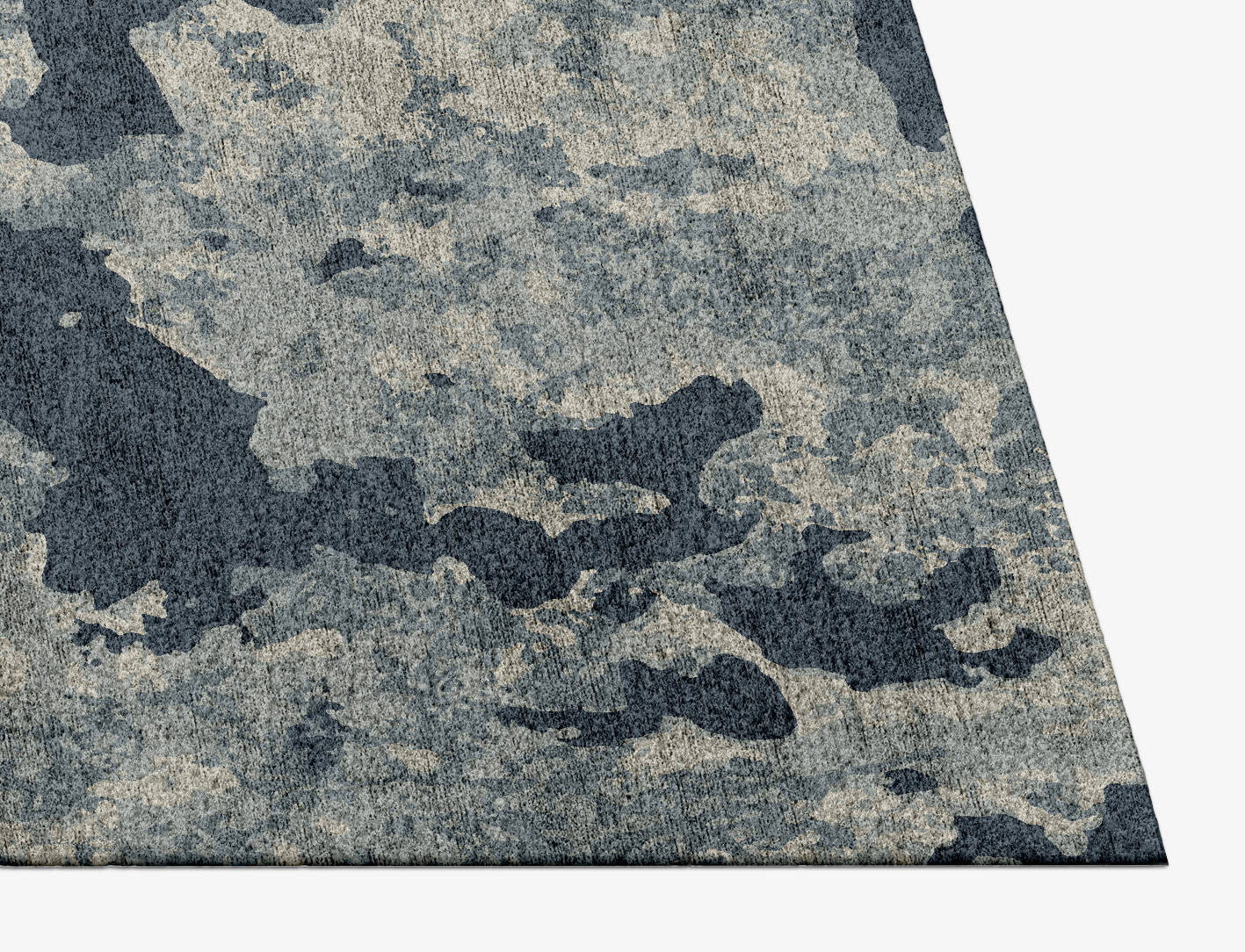 Black Hole Brush Strokes Rectangle Hand Knotted Bamboo Silk Custom Rug by Rug Artisan