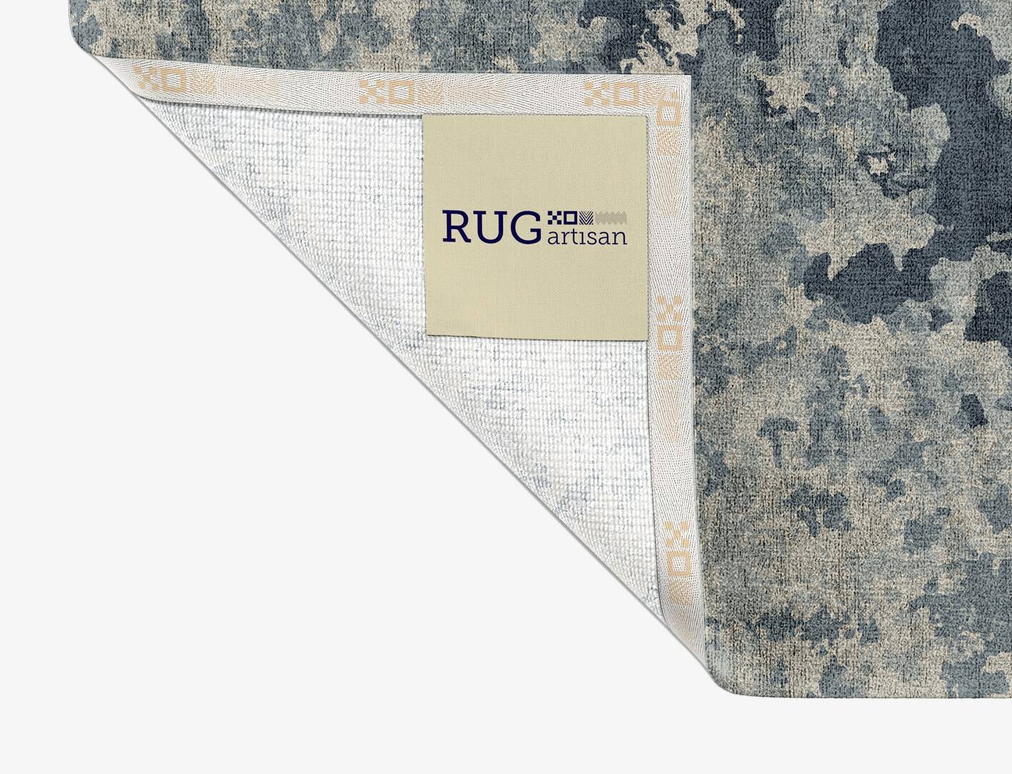 Black Hole Brush Strokes Rectangle Hand Knotted Bamboo Silk Custom Rug by Rug Artisan