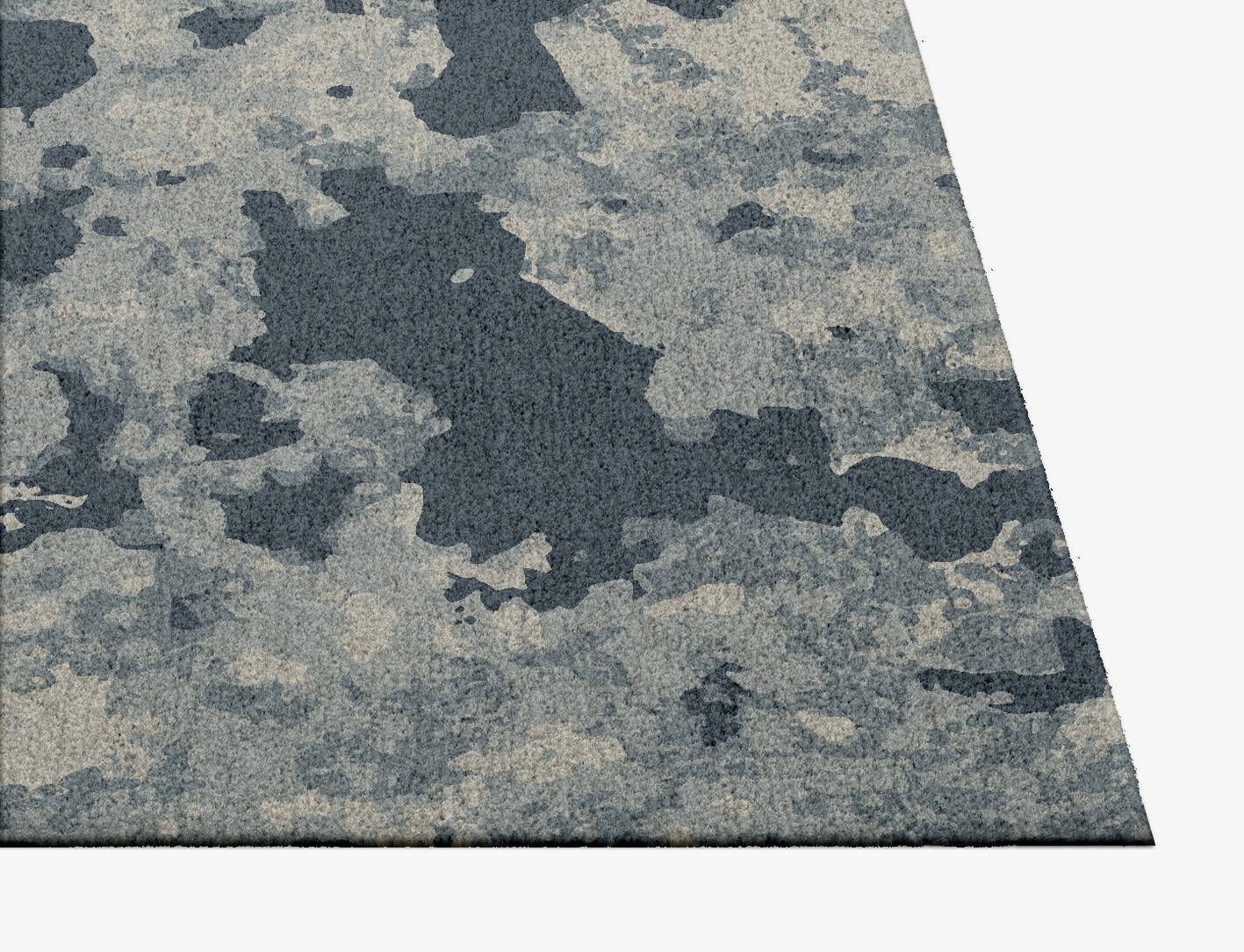 Black Hole Brush Strokes Square Hand Knotted Tibetan Wool Custom Rug by Rug Artisan