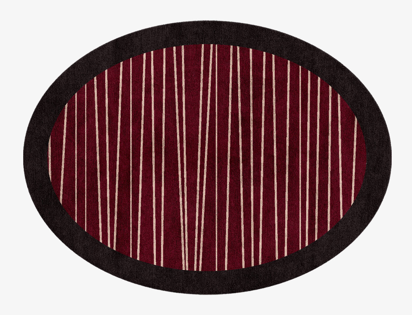 Blackcurrant Geometric Oval Hand Knotted Bamboo Silk Custom Rug by Rug Artisan