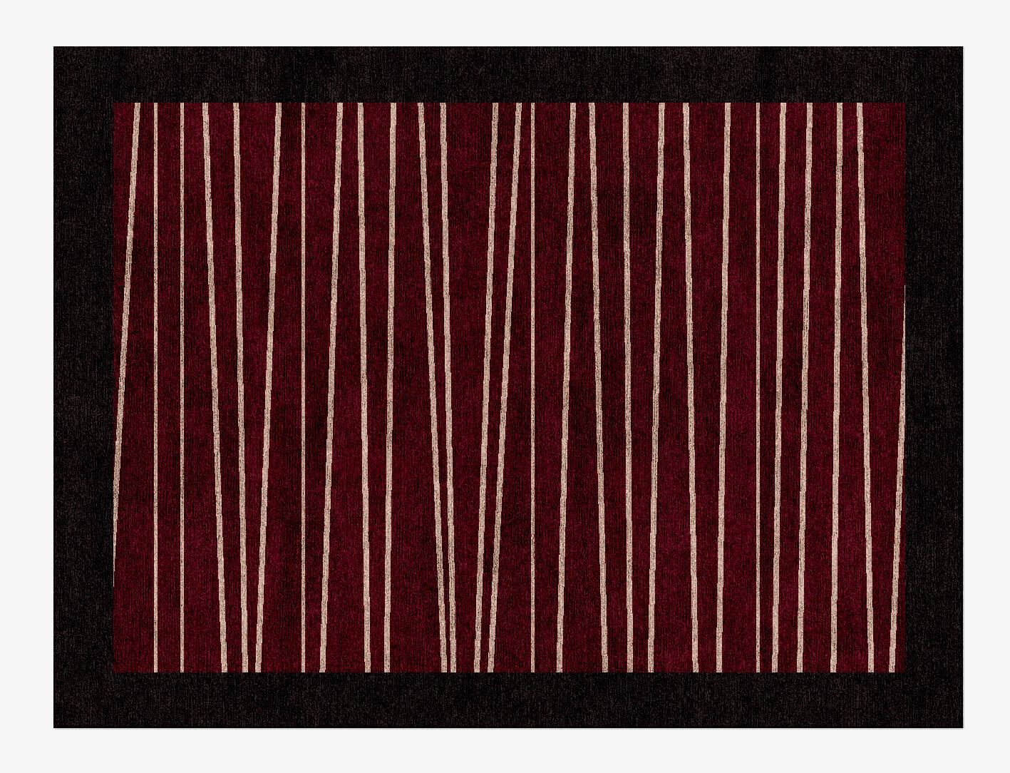 Blackcurrant Geometric Rectangle Hand Knotted Bamboo Silk Custom Rug by Rug Artisan