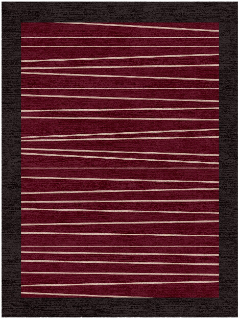 Blackcurrant Geometric Rectangle Hand Knotted Tibetan Wool Custom Rug by Rug Artisan