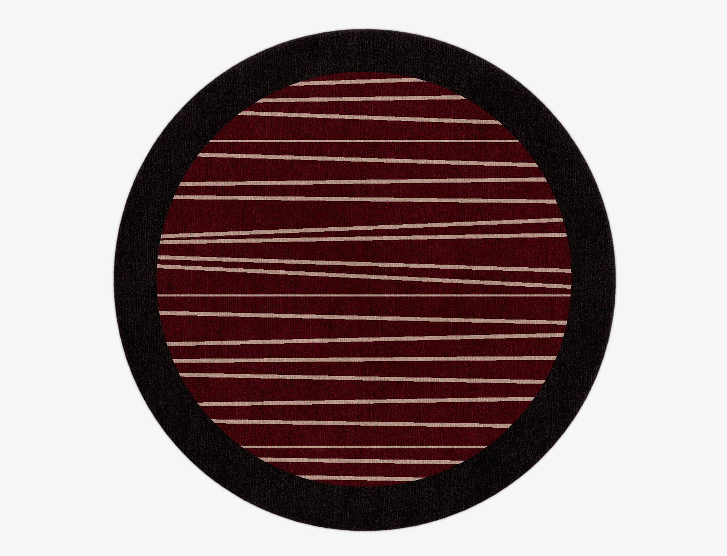 Blackcurrant Geometric Round Hand Knotted Tibetan Wool Custom Rug by Rug Artisan