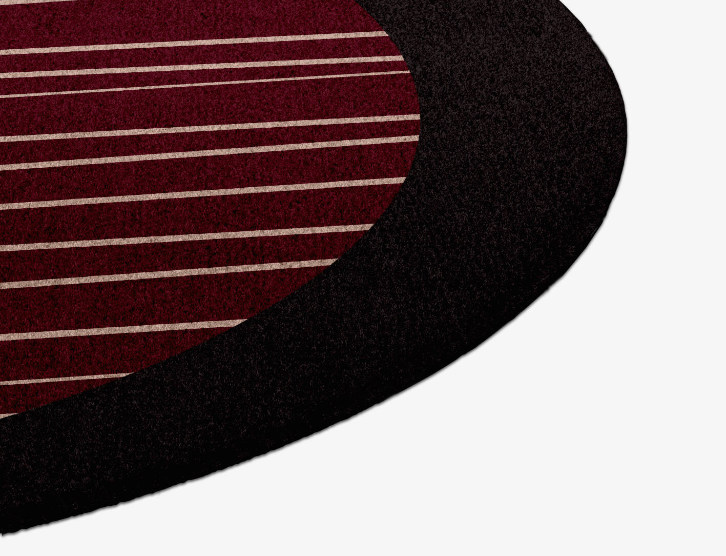 Blackcurrant Geometric Round Hand Knotted Tibetan Wool Custom Rug by Rug Artisan