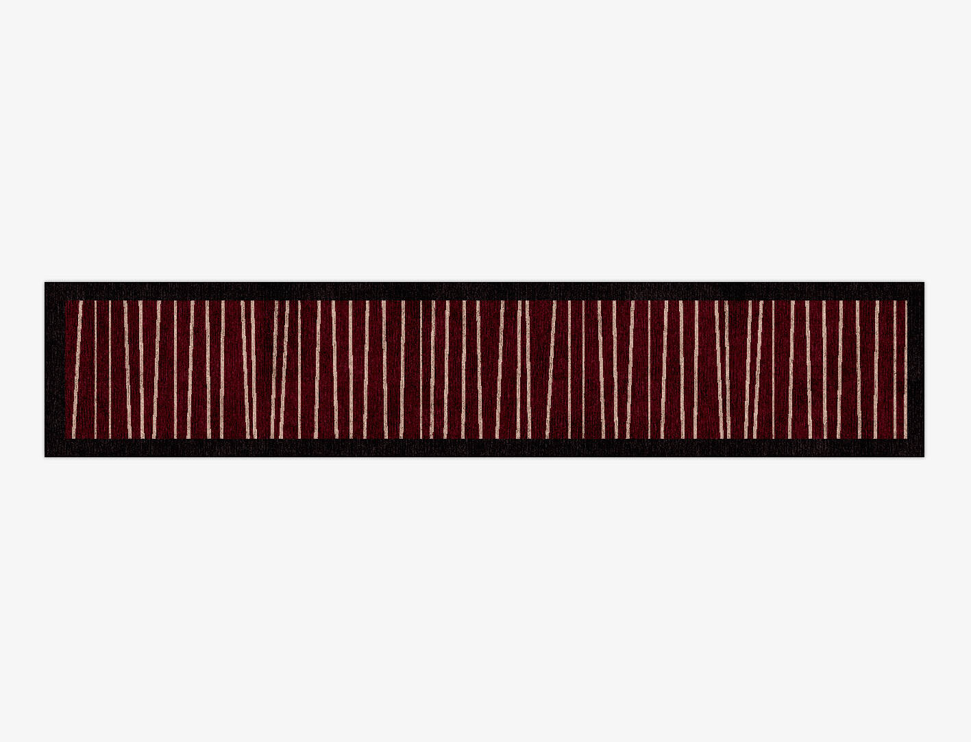 Blackcurrant Geometric Runner Hand Knotted Bamboo Silk Custom Rug by Rug Artisan