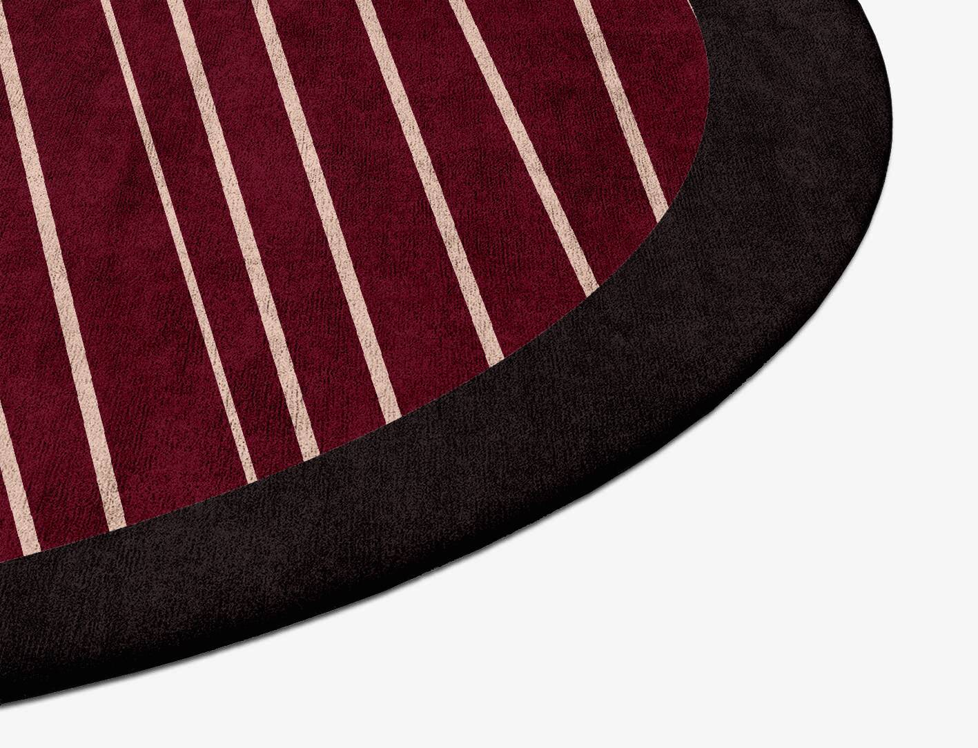 Blackcurrant Geometric Oval Hand Tufted Bamboo Silk Custom Rug by Rug Artisan