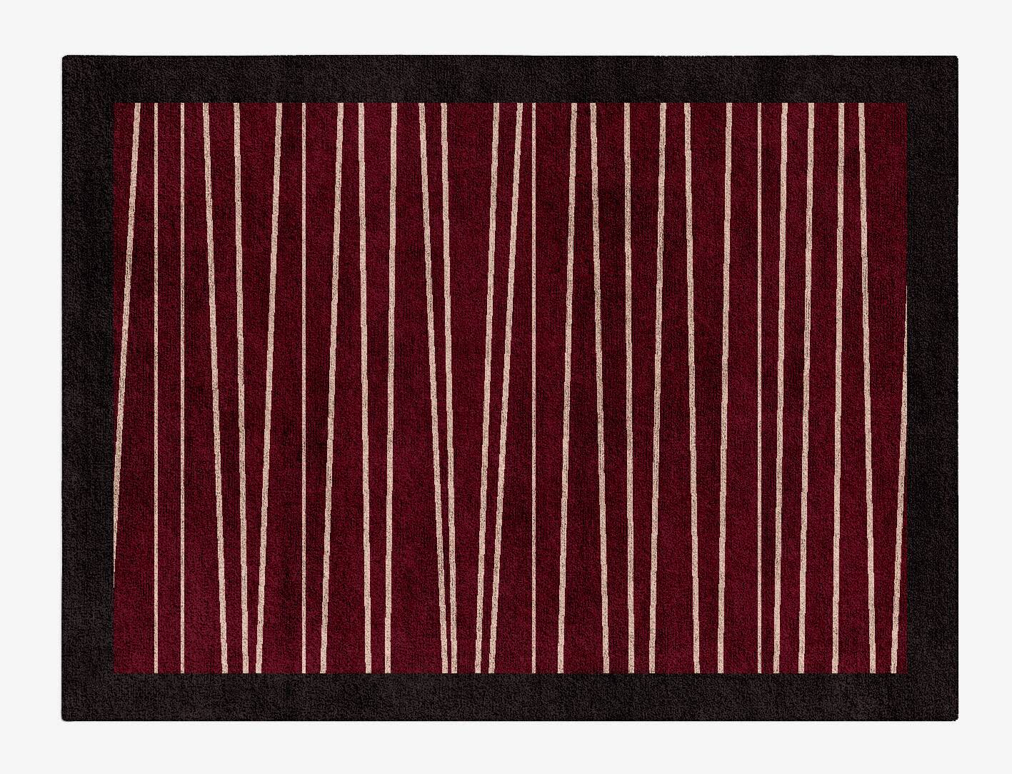 Blackcurrant Geometric Rectangle Hand Tufted Bamboo Silk Custom Rug by Rug Artisan