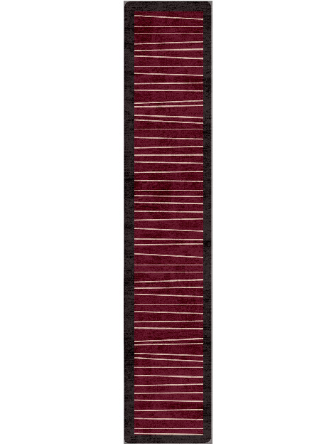 Blackcurrant Geometric Runner Hand Tufted Bamboo Silk Custom Rug by Rug Artisan