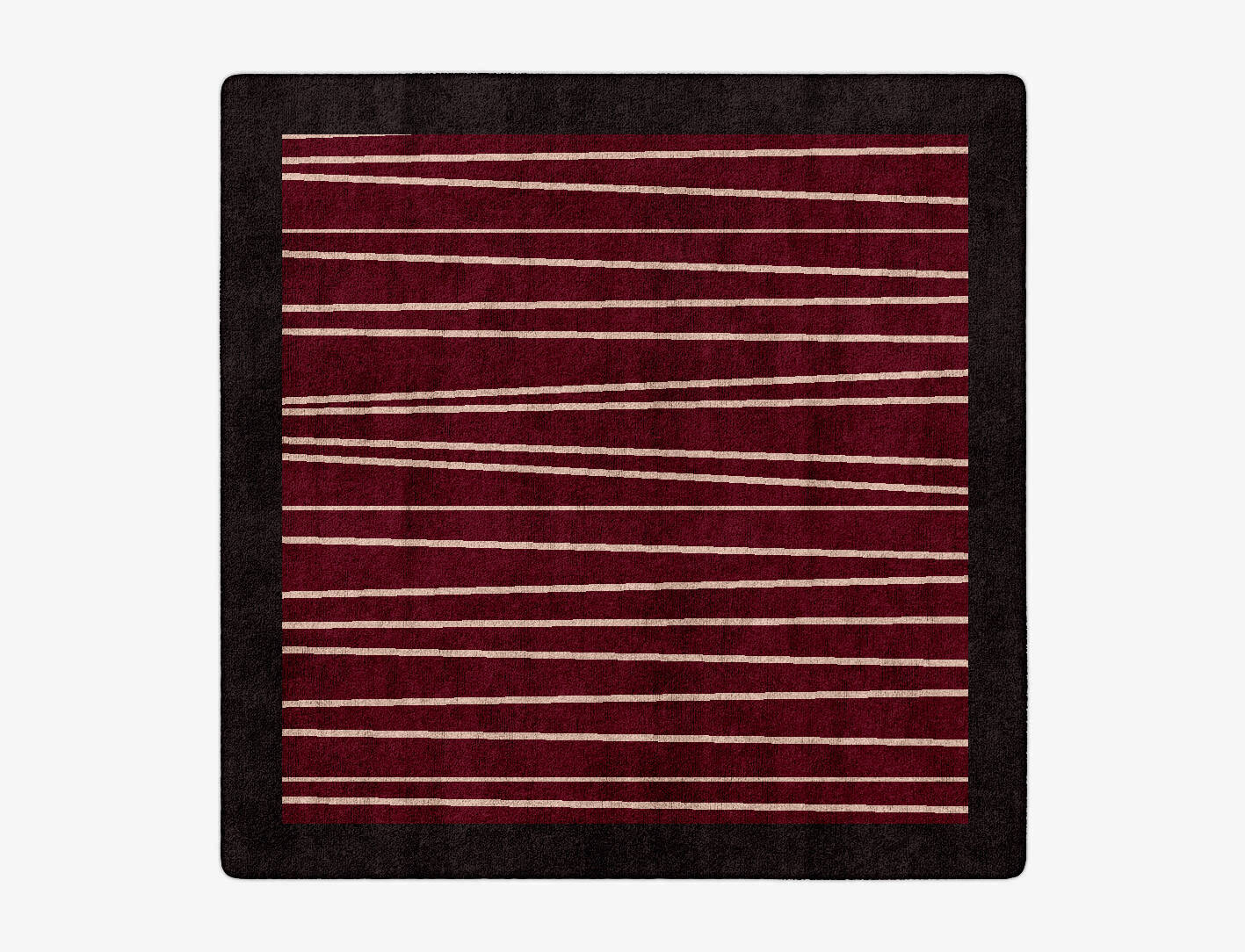 Blackcurrant Geometric Square Hand Tufted Bamboo Silk Custom Rug by Rug Artisan