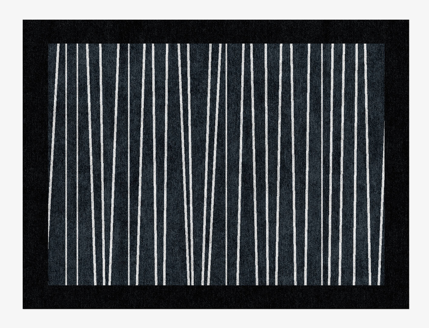 Blackcurrant Black Monochrome Rectangle Hand Knotted Bamboo Silk Custom Rug by Rug Artisan