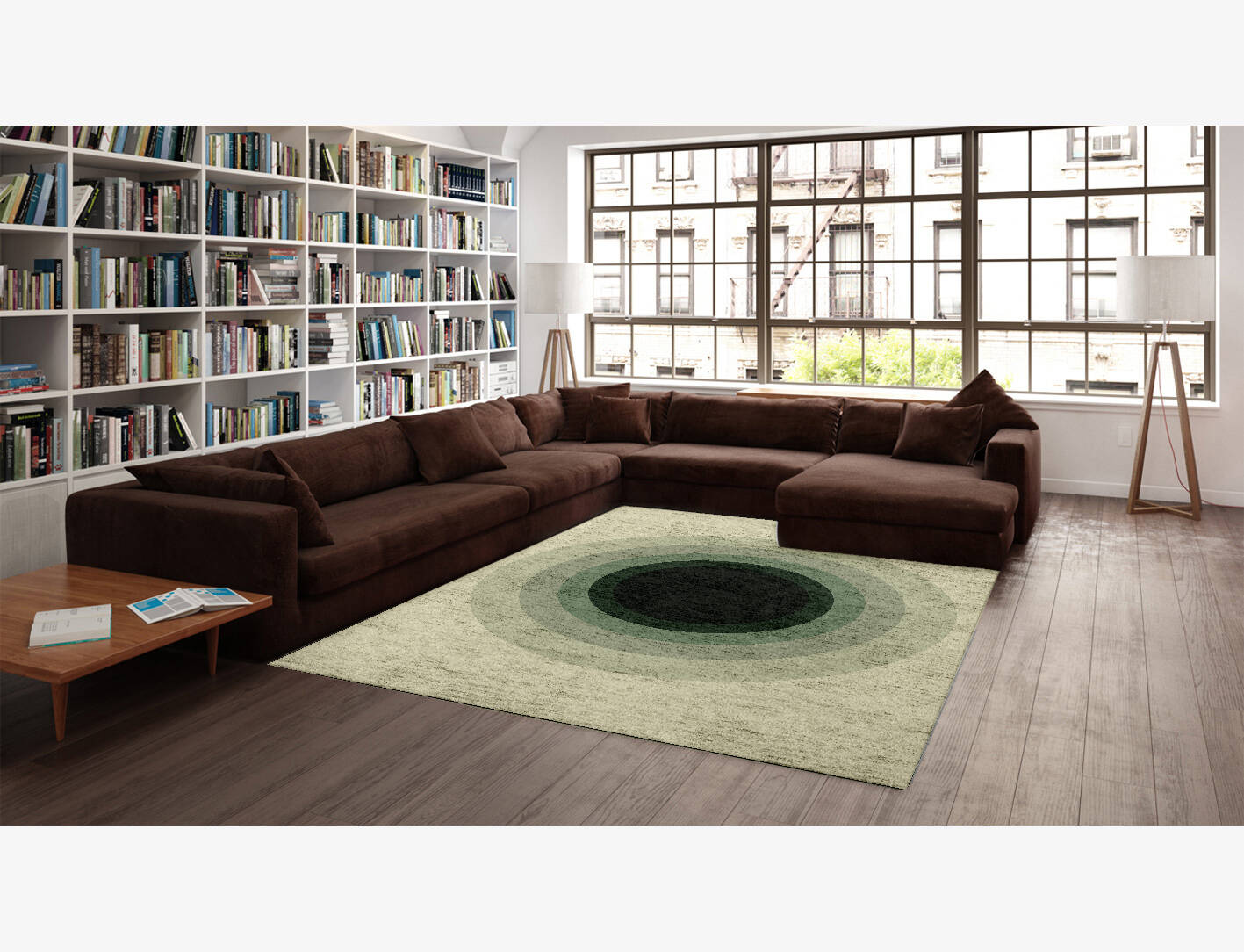 Blackwell Gradation Rectangle Hand Knotted Bamboo Silk Custom Rug by Rug Artisan