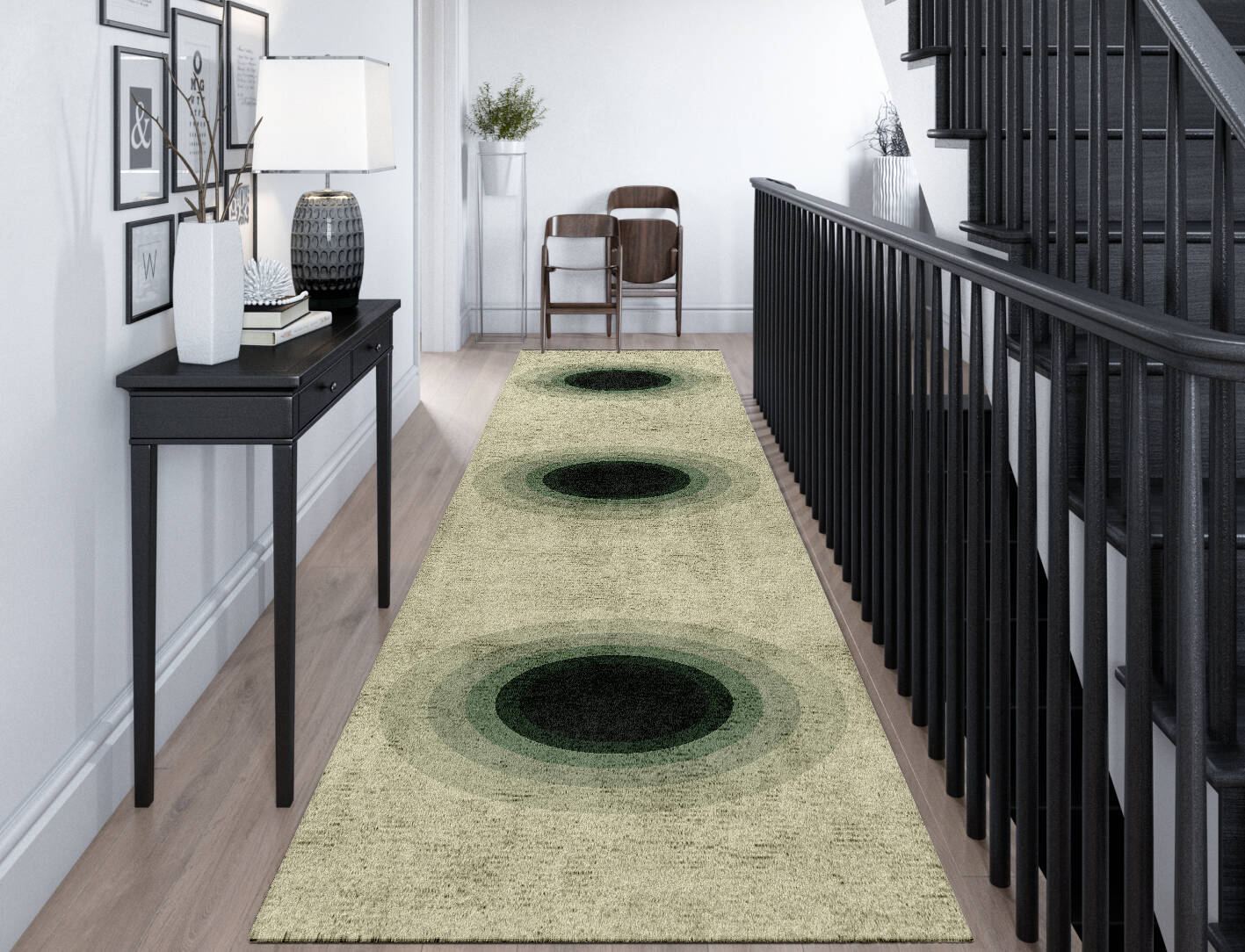 Blackwell Gradation Runner Hand Tufted Bamboo Silk Custom Rug by Rug Artisan
