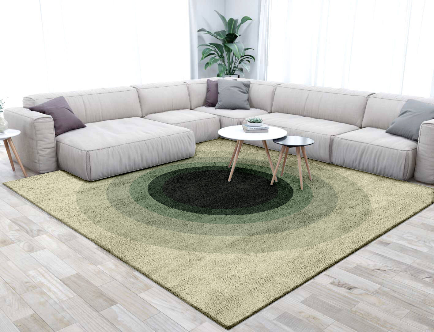Blackwell Gradation Square Hand Tufted Bamboo Silk Custom Rug by Rug Artisan