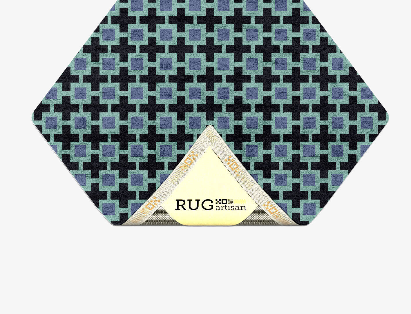 Blacross Geometric Diamond Hand Tufted Bamboo Silk Custom Rug by Rug Artisan