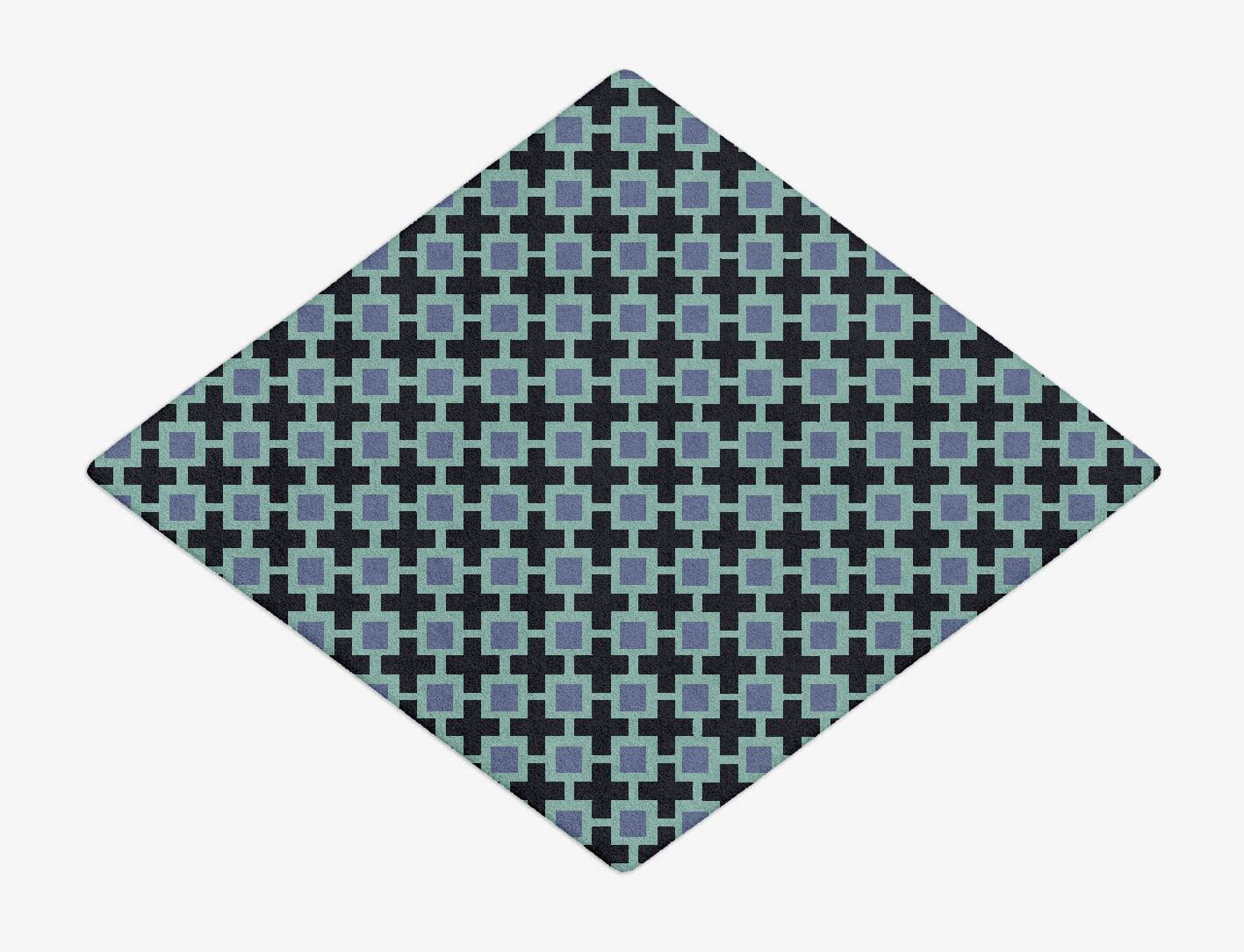 Blacross Geometric Diamond Hand Tufted Pure Wool Custom Rug by Rug Artisan