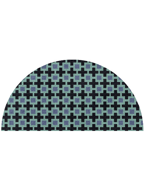 Blacross Geometric Halfmoon Hand Tufted Pure Wool Custom Rug by Rug Artisan