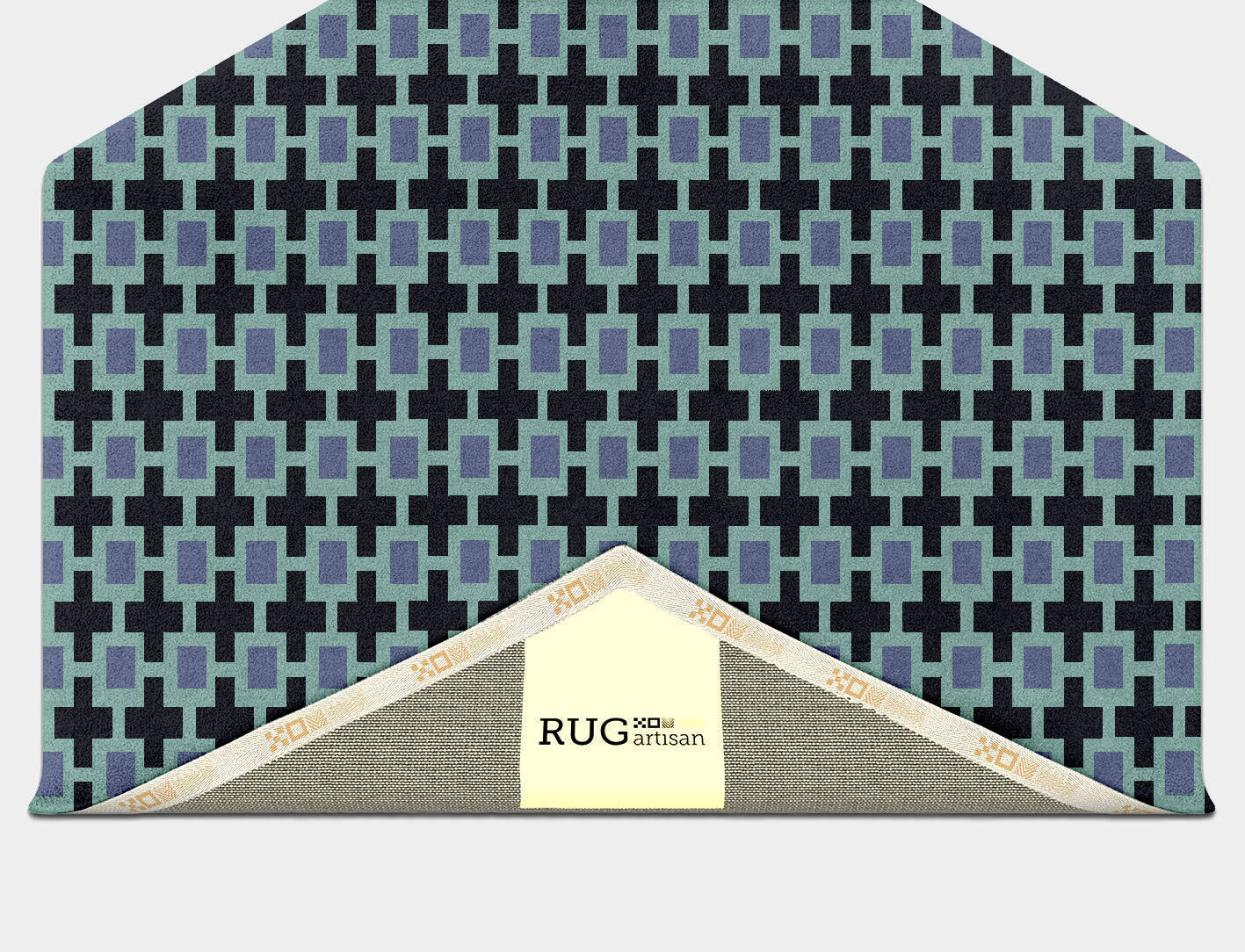 Blacross Geometric Hexagon Hand Tufted Pure Wool Custom Rug by Rug Artisan