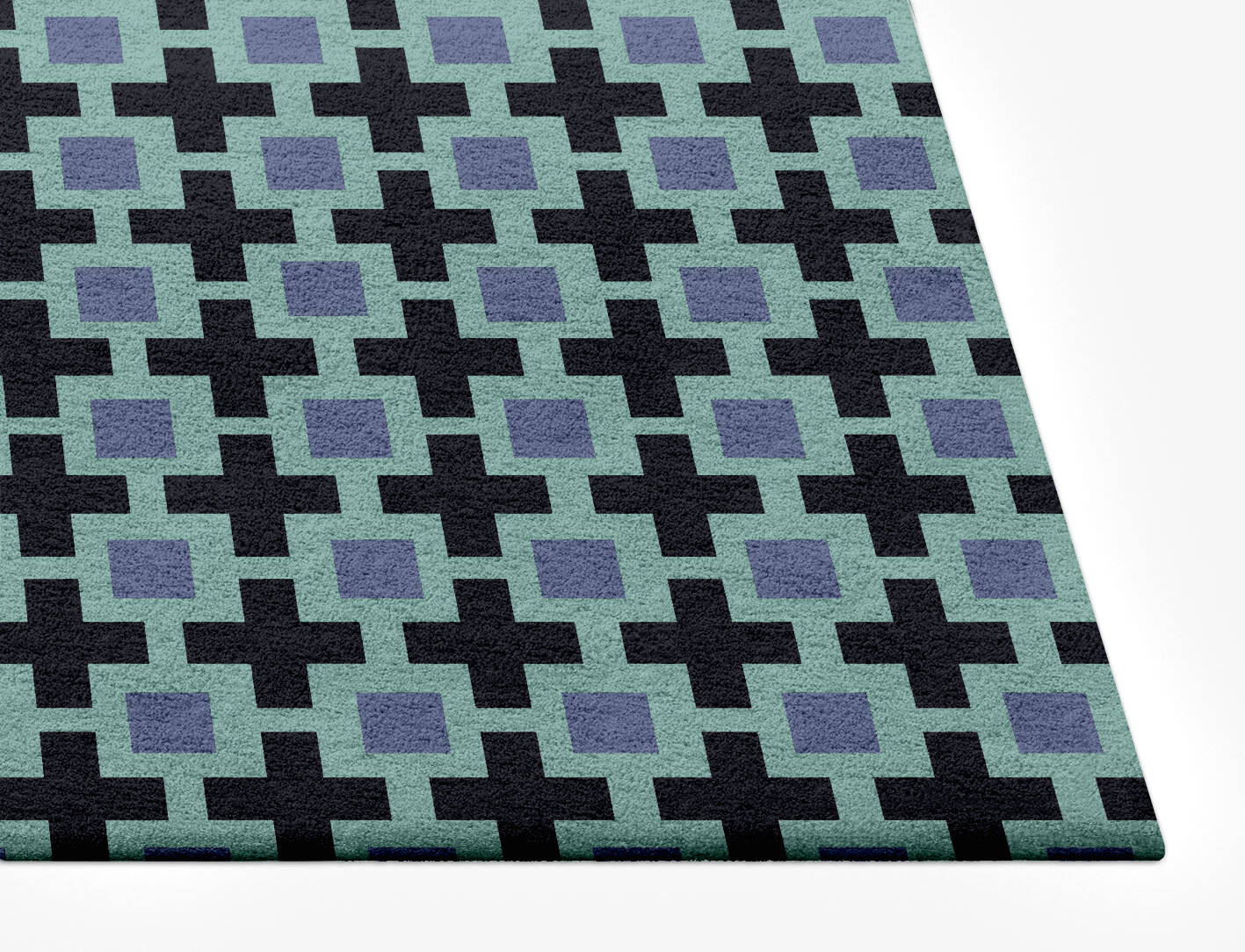 Blacross Geometric Rectangle Hand Tufted Pure Wool Custom Rug by Rug Artisan