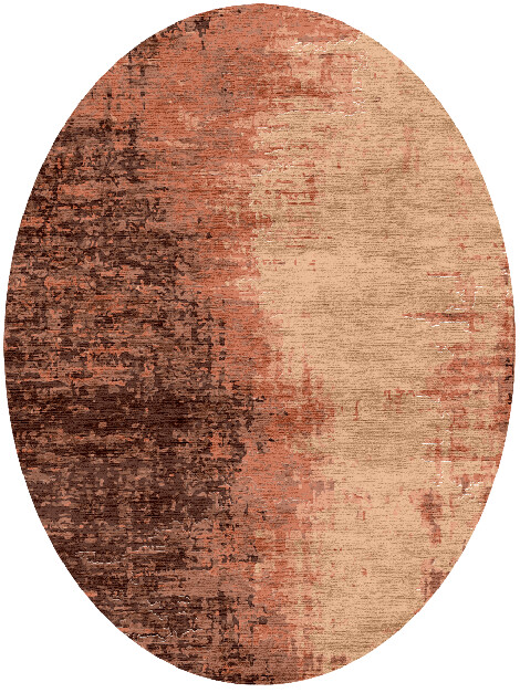 Blanch Gradation Oval Hand Knotted Bamboo Silk Custom Rug by Rug Artisan