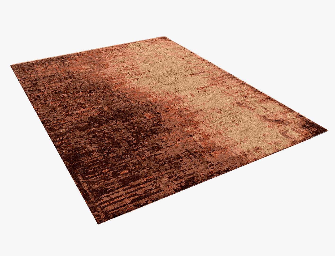 Blanch Gradation Rectangle Hand Knotted Bamboo Silk Custom Rug by Rug Artisan