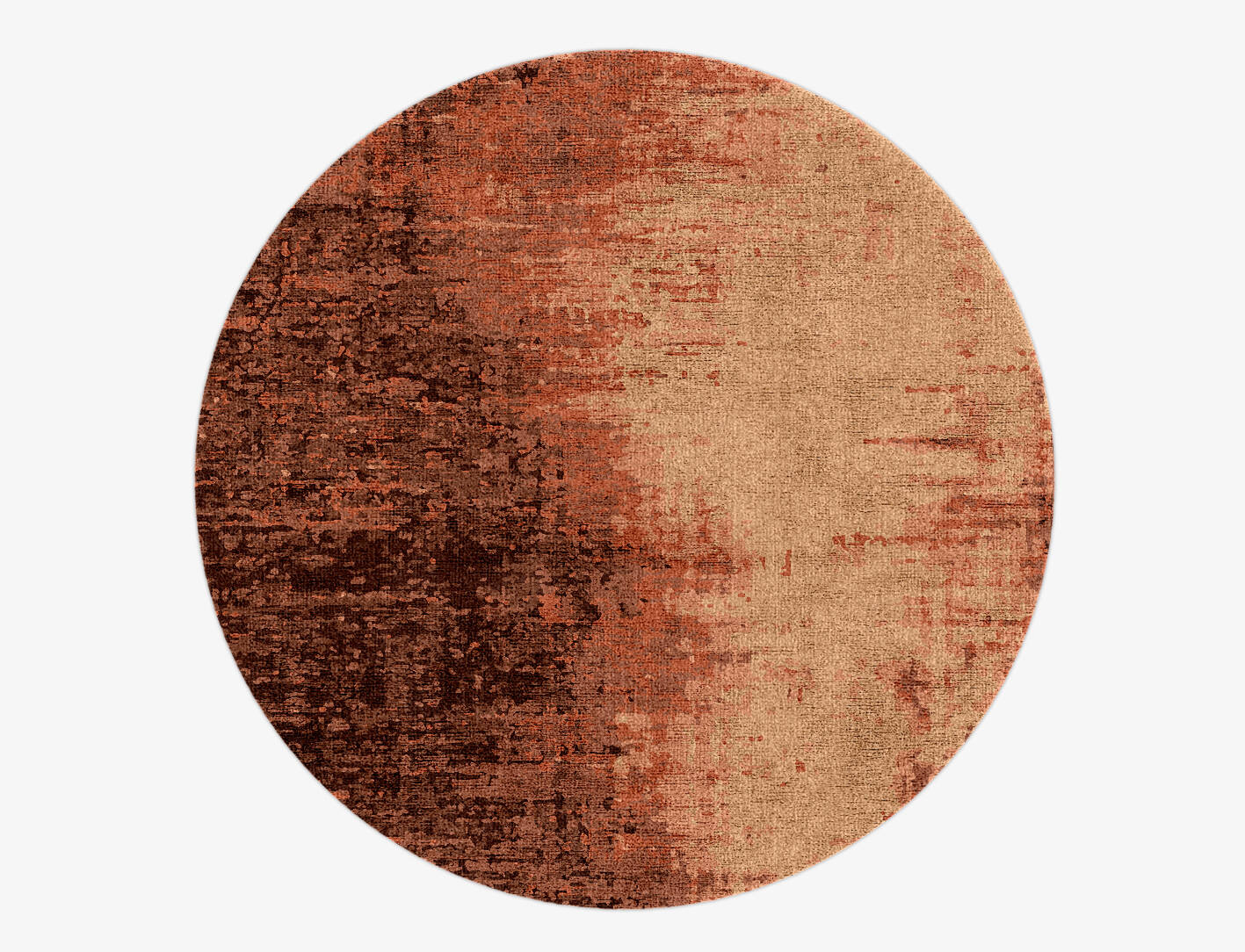Blanch Gradation Round Hand Knotted Bamboo Silk Custom Rug by Rug Artisan