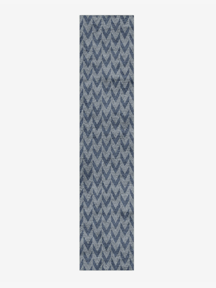 Blazon Geometric Runner Hand Knotted Bamboo Silk Custom Rug by Rug Artisan