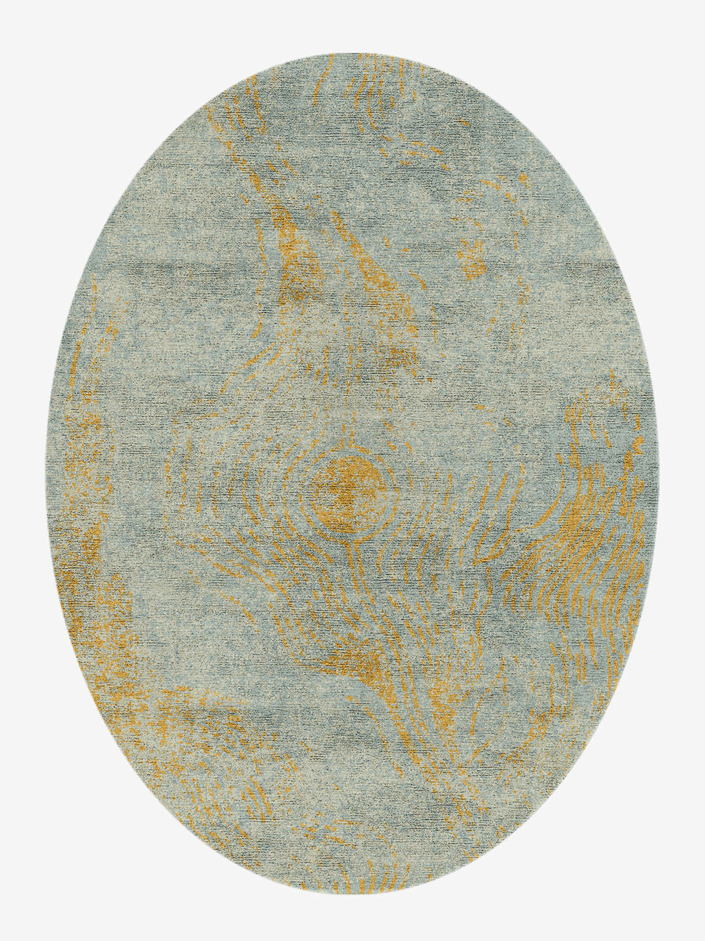 Blick  Oval Hand Knotted Bamboo Silk Custom Rug by Rug Artisan