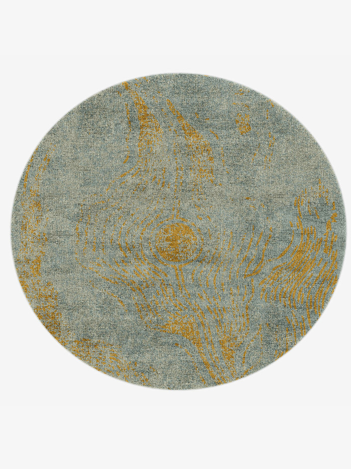 Blick  Round Hand Knotted Bamboo Silk Custom Rug by Rug Artisan