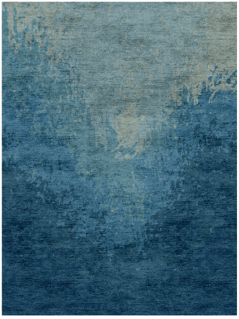 Blizzard Gradation Rectangle Hand Knotted Bamboo Silk Custom Rug by Rug Artisan