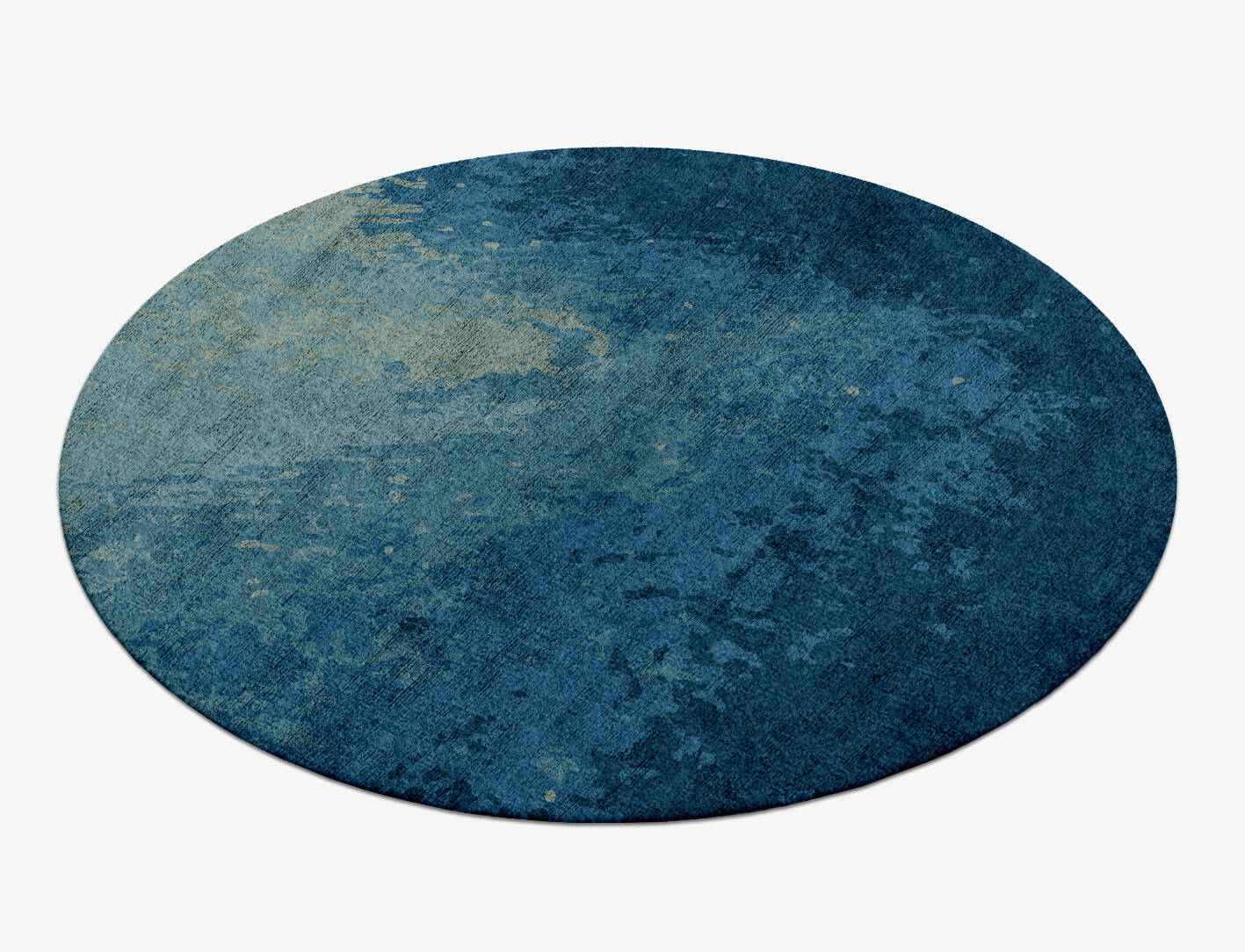 Blizzard Gradation Round Hand Knotted Bamboo Silk Custom Rug by Rug Artisan