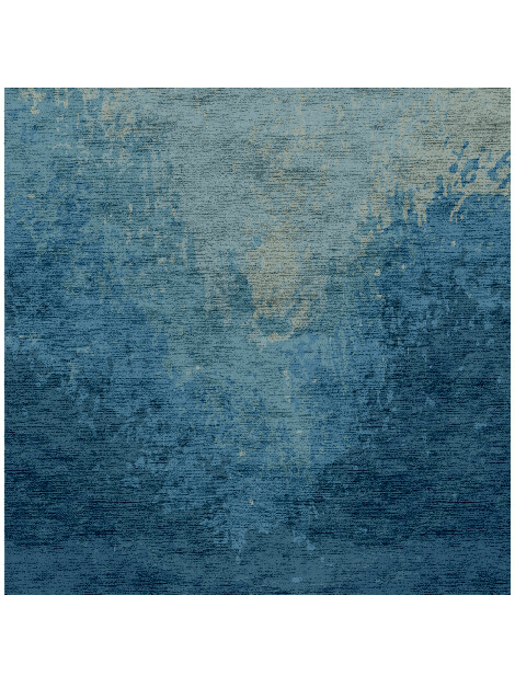 Blizzard Gradation Square Hand Knotted Bamboo Silk Custom Rug by Rug Artisan