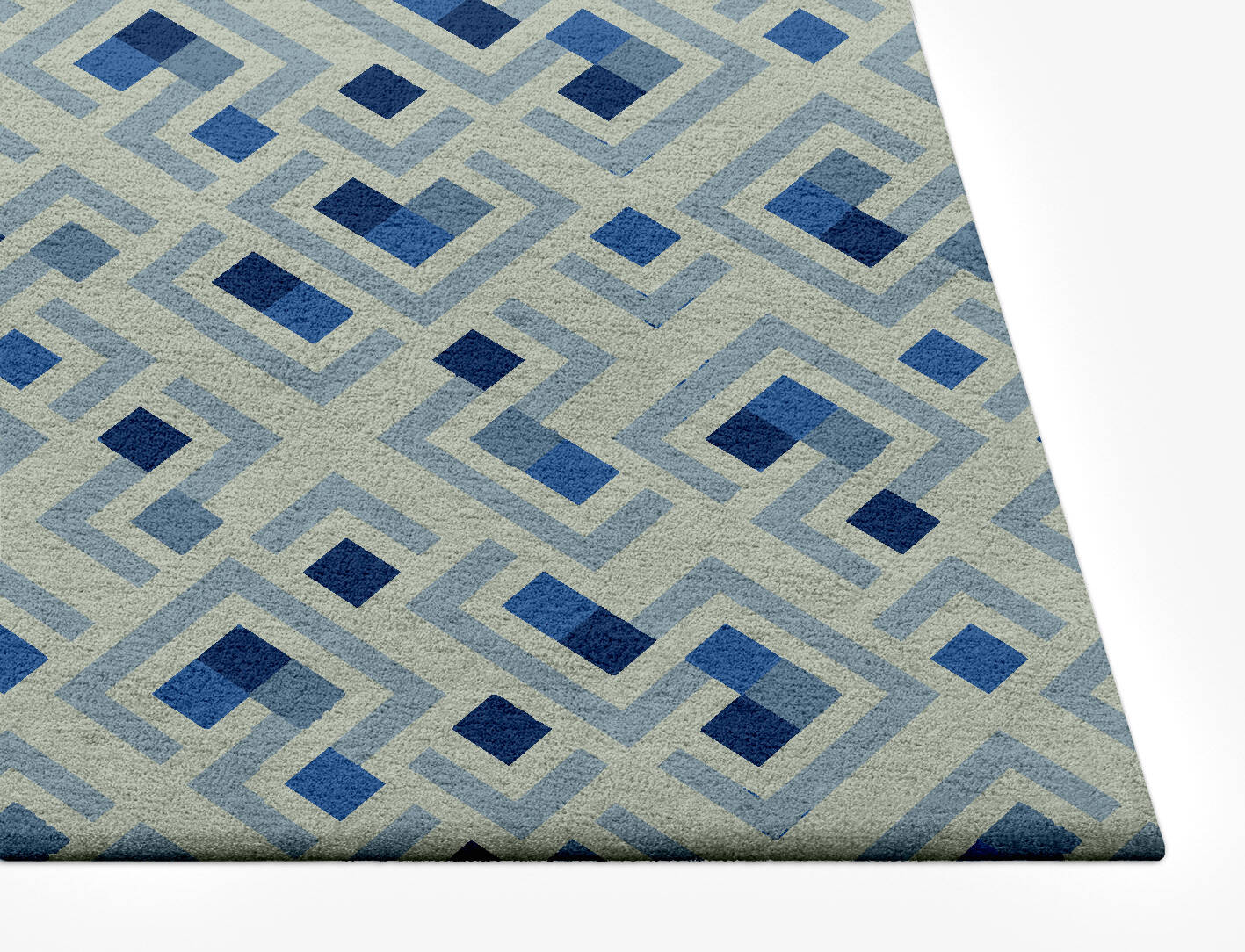 Block Plan Modern Geometrics Rectangle Hand Tufted Pure Wool Custom Rug by Rug Artisan