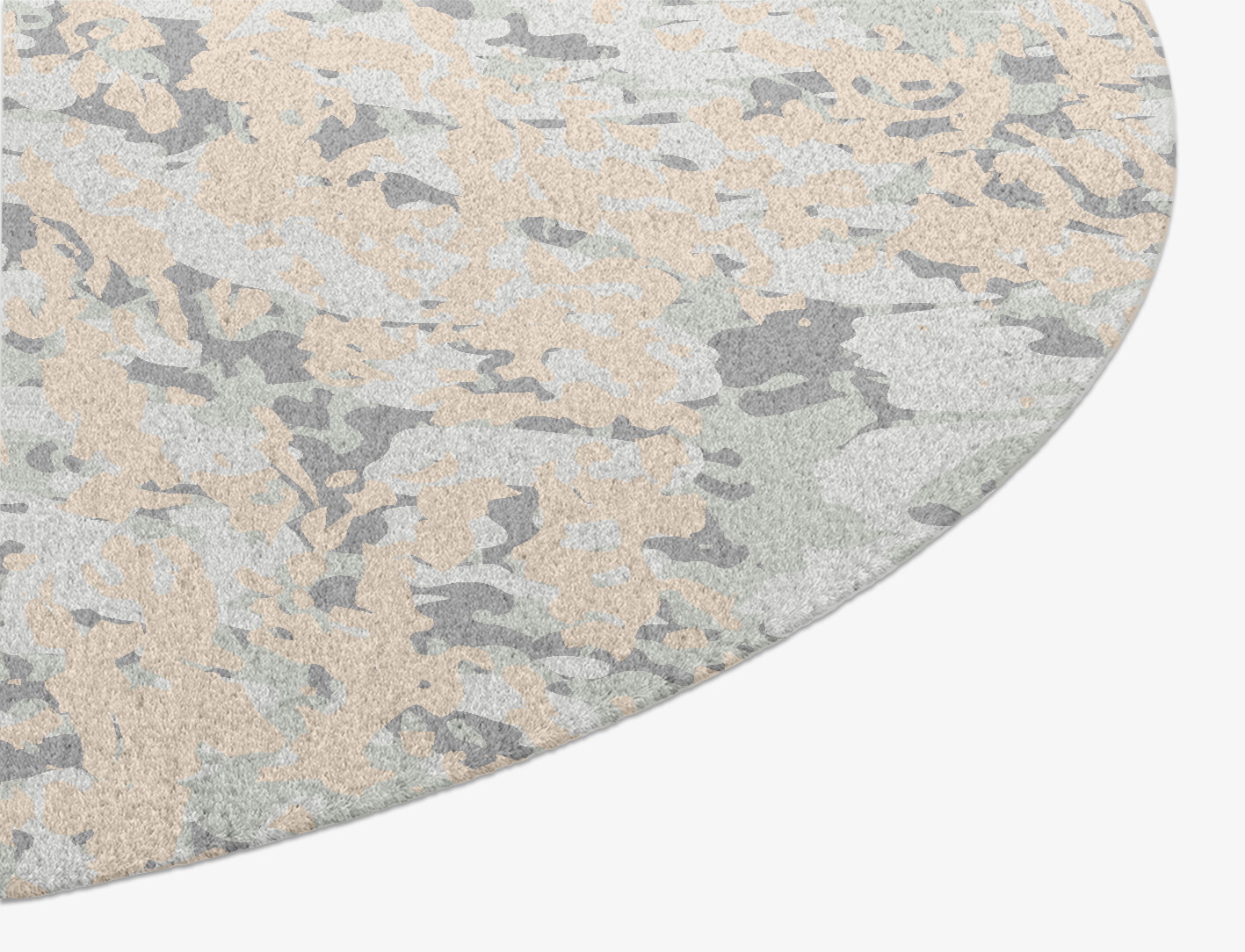 Block Print Surface Art Oval Hand Knotted Tibetan Wool Custom Rug by Rug Artisan