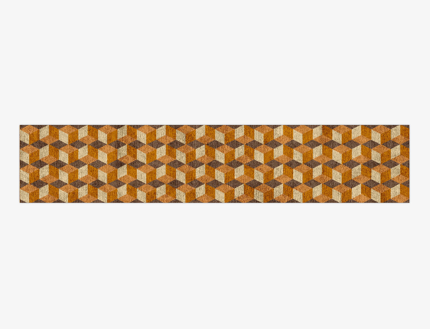 Block Trails Modern Geometrics Runner Hand Knotted Bamboo Silk Custom Rug by Rug Artisan