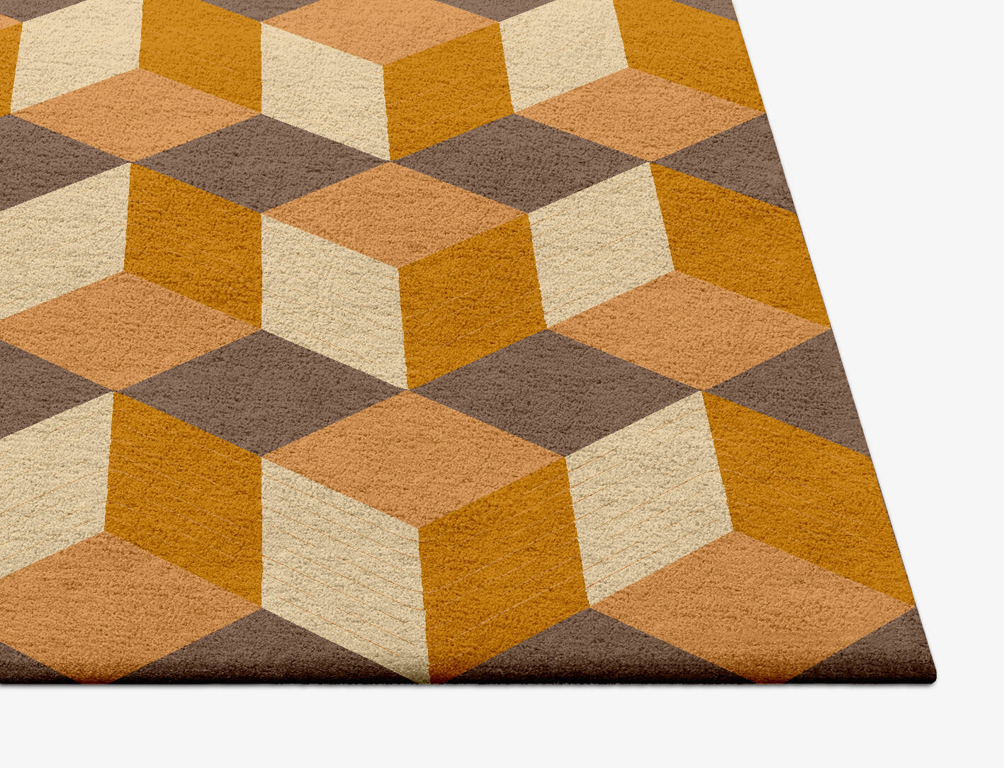 Block Trails Modern Geometrics Square Hand Tufted Pure Wool Custom Rug by Rug Artisan