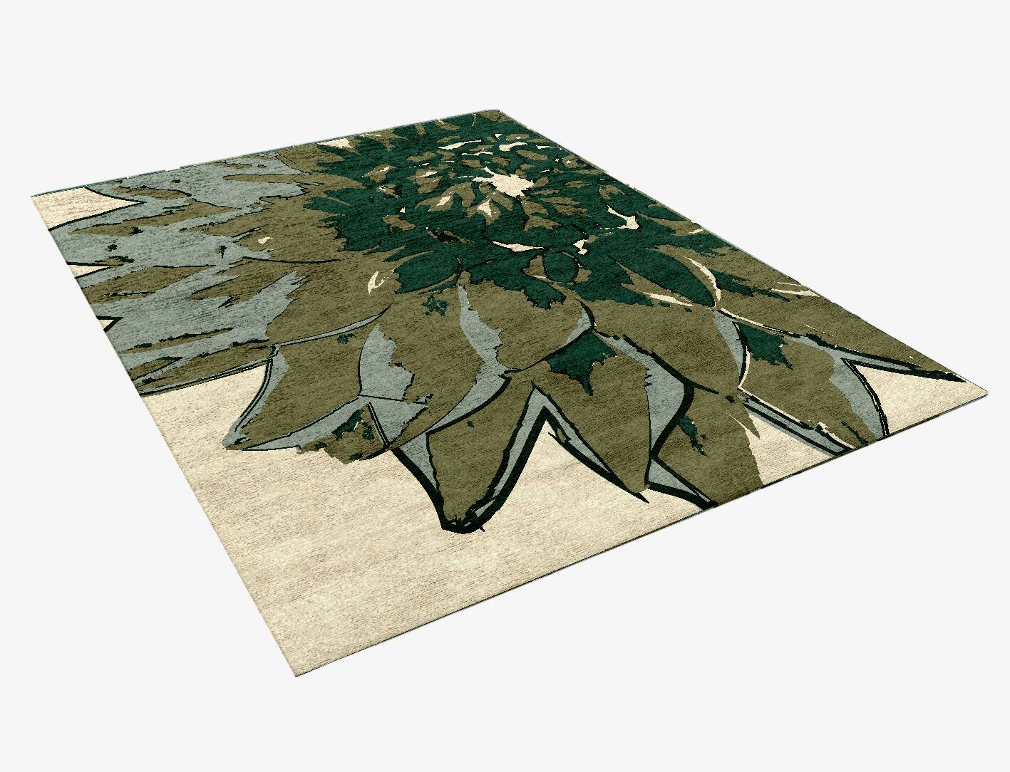 Blossom Floral Rectangle Hand Knotted Bamboo Silk Custom Rug by Rug Artisan