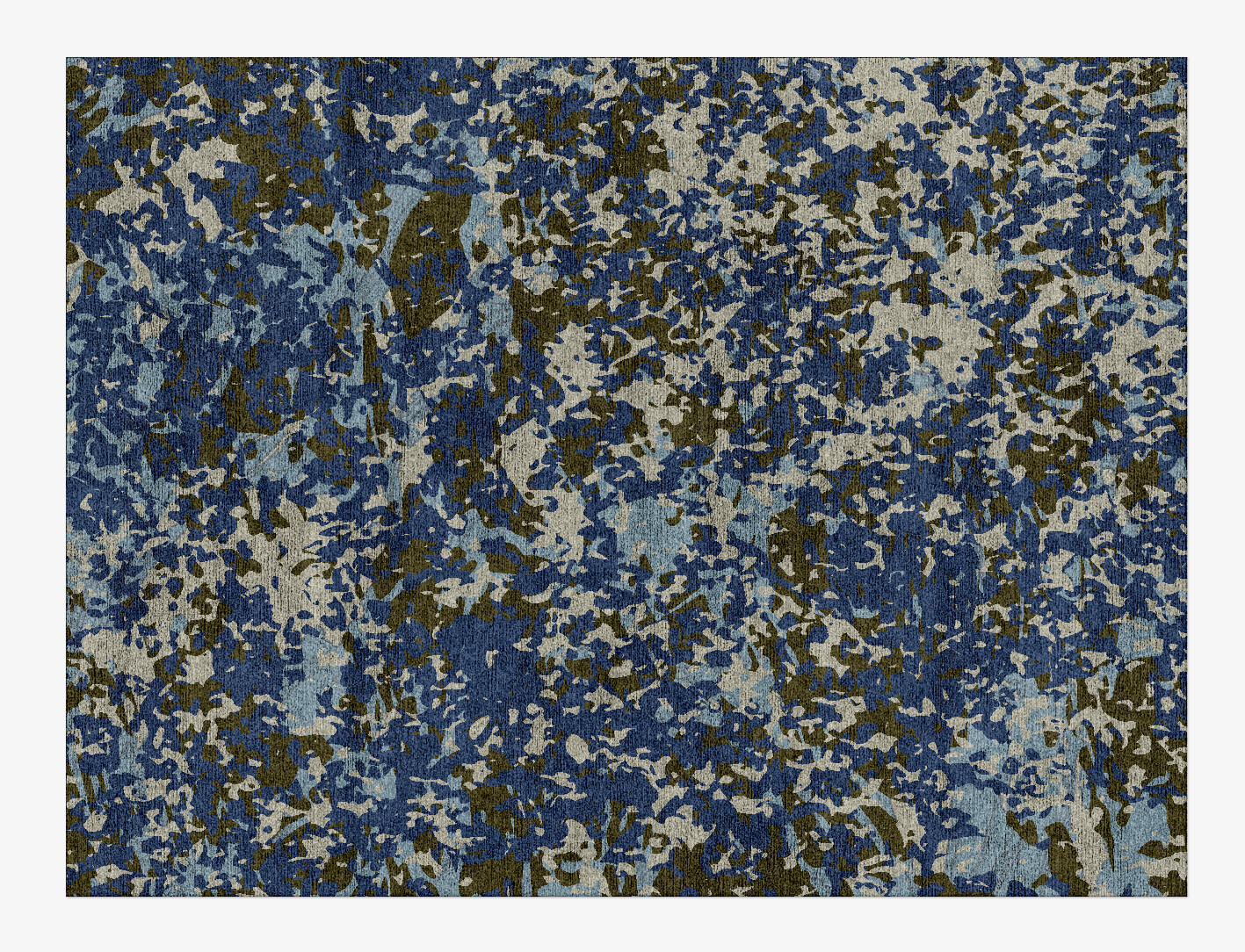 Blue Mist Surface Art Rectangle Hand Knotted Bamboo Silk Custom Rug by Rug Artisan