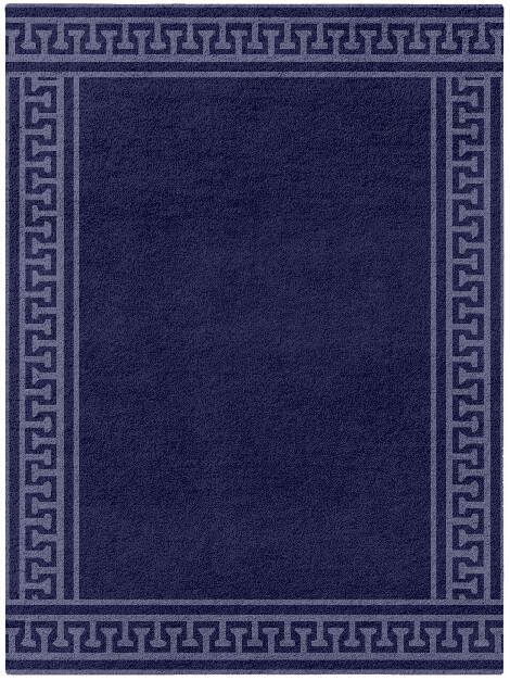 Blue Tooth Geometric Rectangle Hand Tufted Pure Wool Custom Rug by Rug Artisan