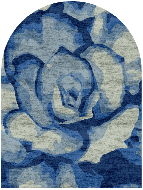 Bluebell Floral Arch Hand Knotted Bamboo Silk Custom Rug by Rug Artisan
