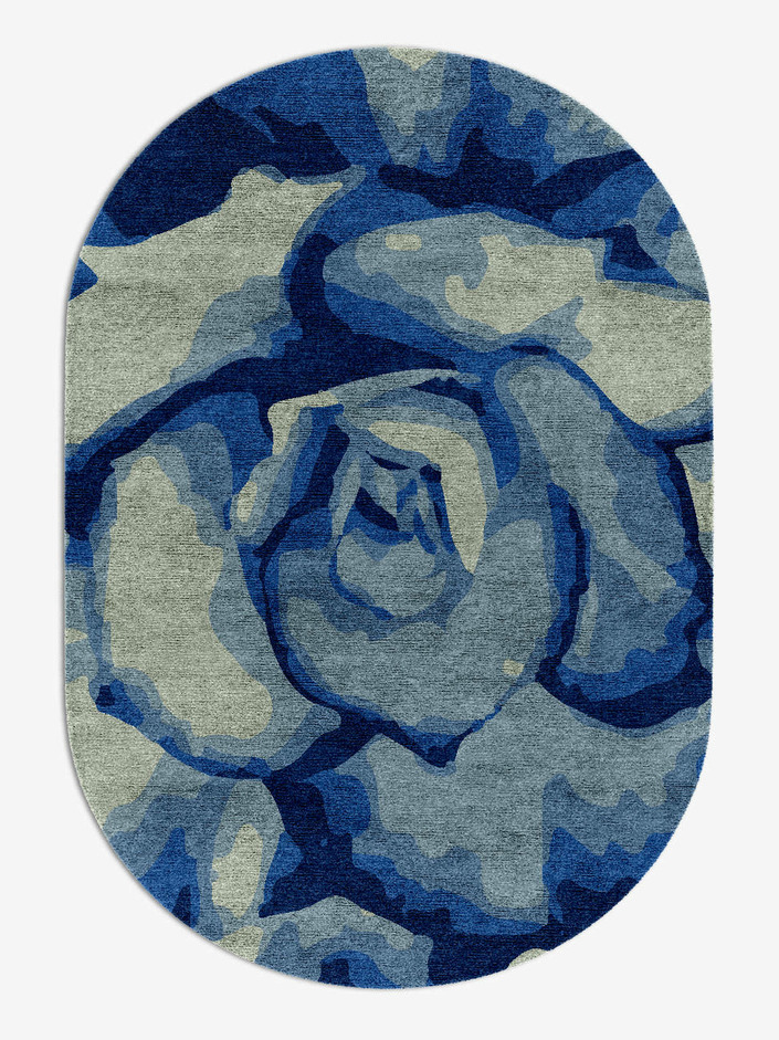 Bluebell Floral Capsule Hand Knotted Bamboo Silk Custom Rug by Rug Artisan