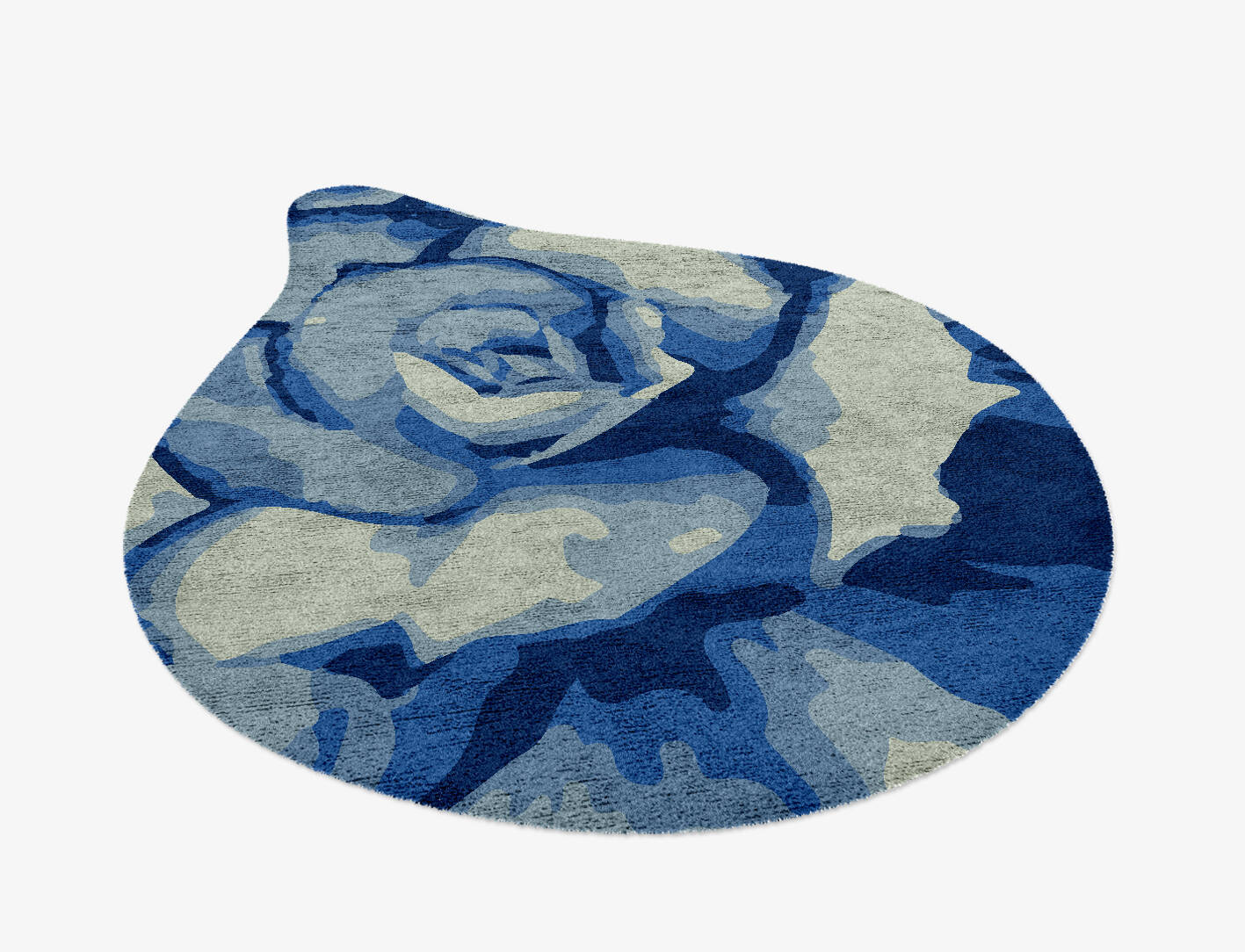 Bluebell Floral Drop Hand Knotted Bamboo Silk Custom Rug by Rug Artisan