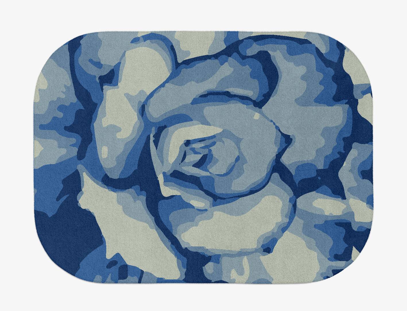 Bluebell Floral Oblong Hand Tufted Pure Wool Custom Rug by Rug Artisan