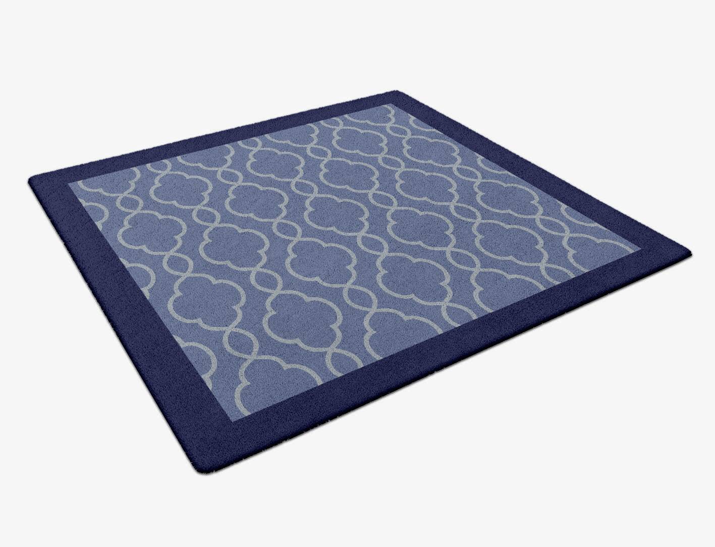 Bluejay Geometric Square Hand Tufted Pure Wool Custom Rug by Rug Artisan