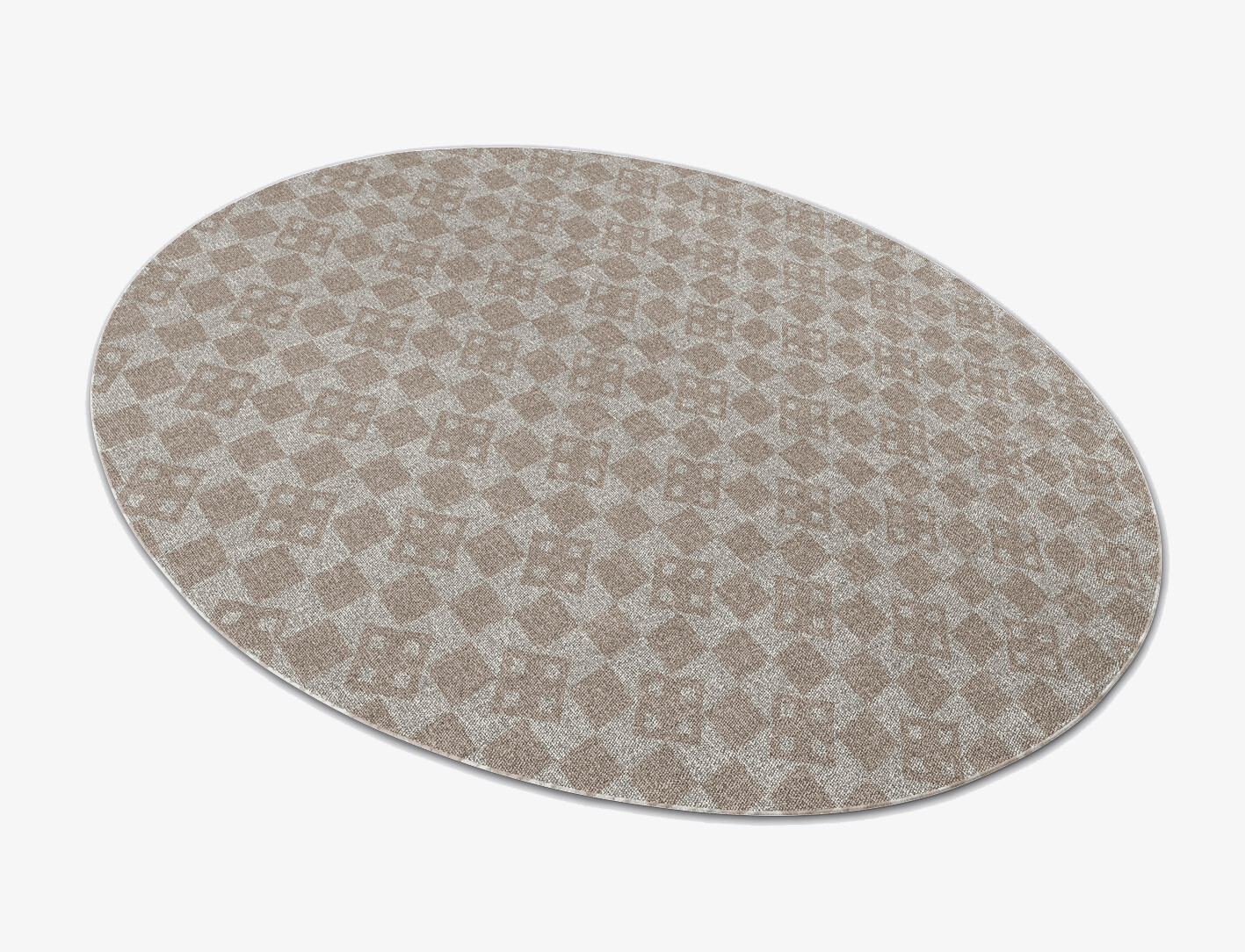 Board Geometric Oval Flatweave New Zealand Wool Custom Rug by Rug Artisan