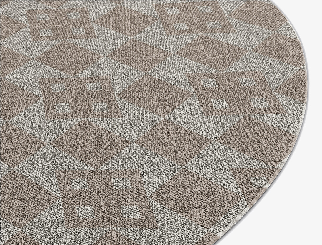 Board Geometric Oval Flatweave New Zealand Wool Custom Rug by Rug Artisan