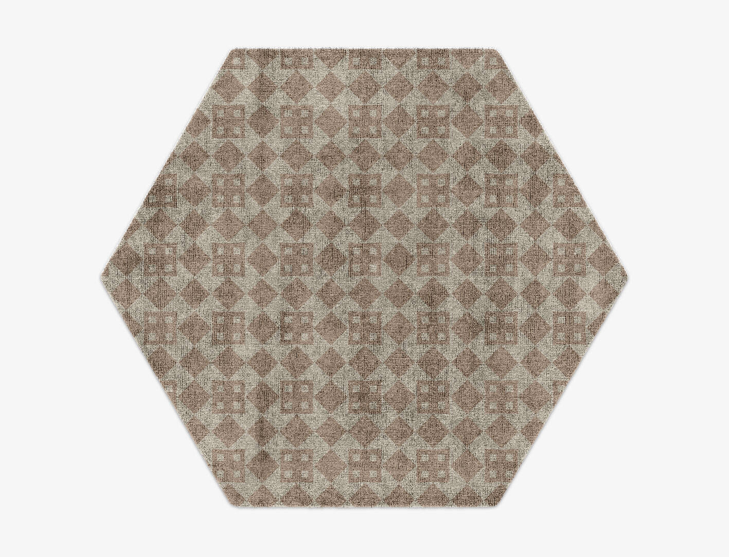 Board Geometric Hexagon Hand Knotted Bamboo Silk Custom Rug by Rug Artisan