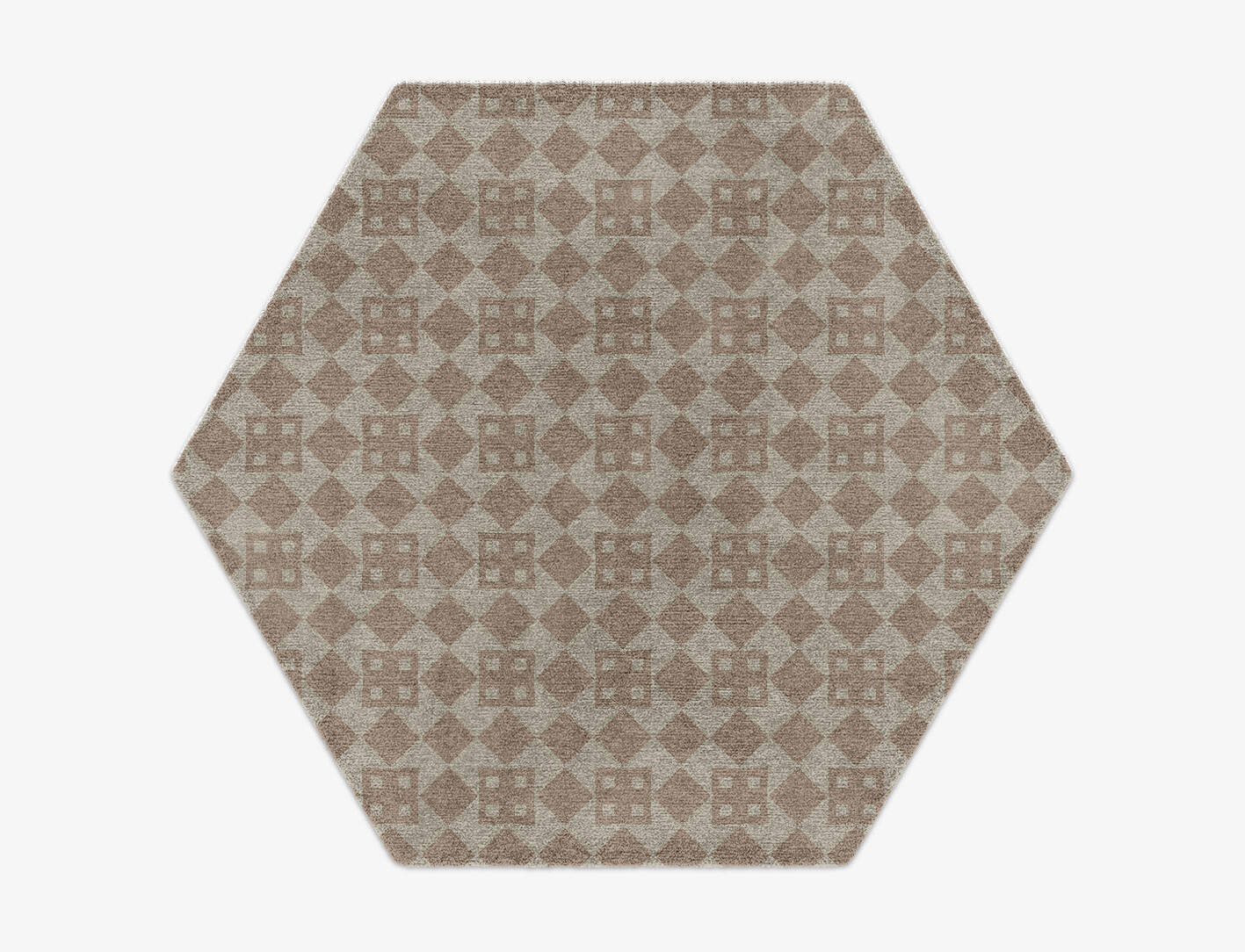 Board Geometric Hexagon Hand Knotted Tibetan Wool Custom Rug by Rug Artisan