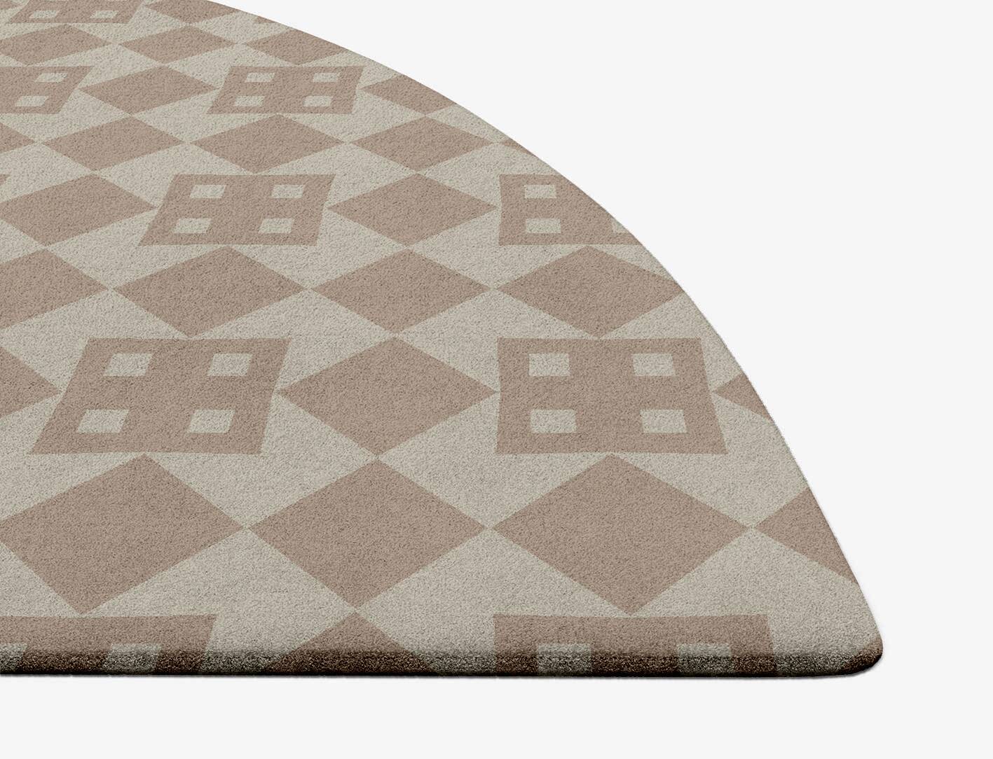 Board Geometric Halfmoon Hand Tufted Pure Wool Custom Rug by Rug Artisan