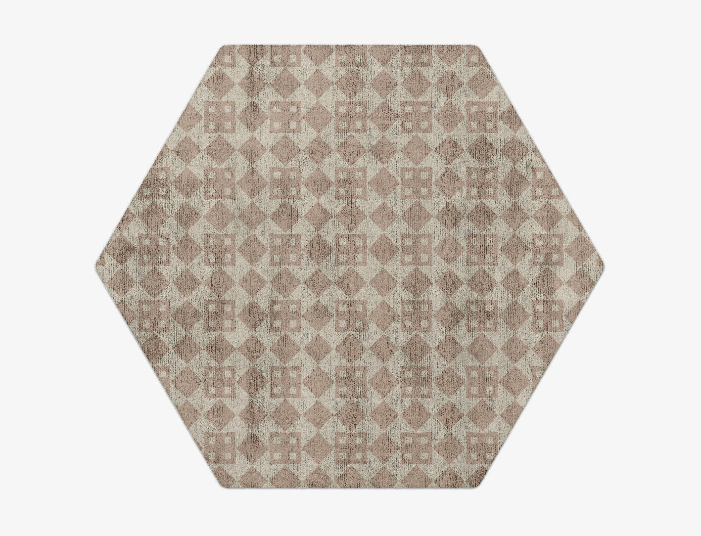 Board Geometric Hexagon Hand Tufted Bamboo Silk Custom Rug by Rug Artisan