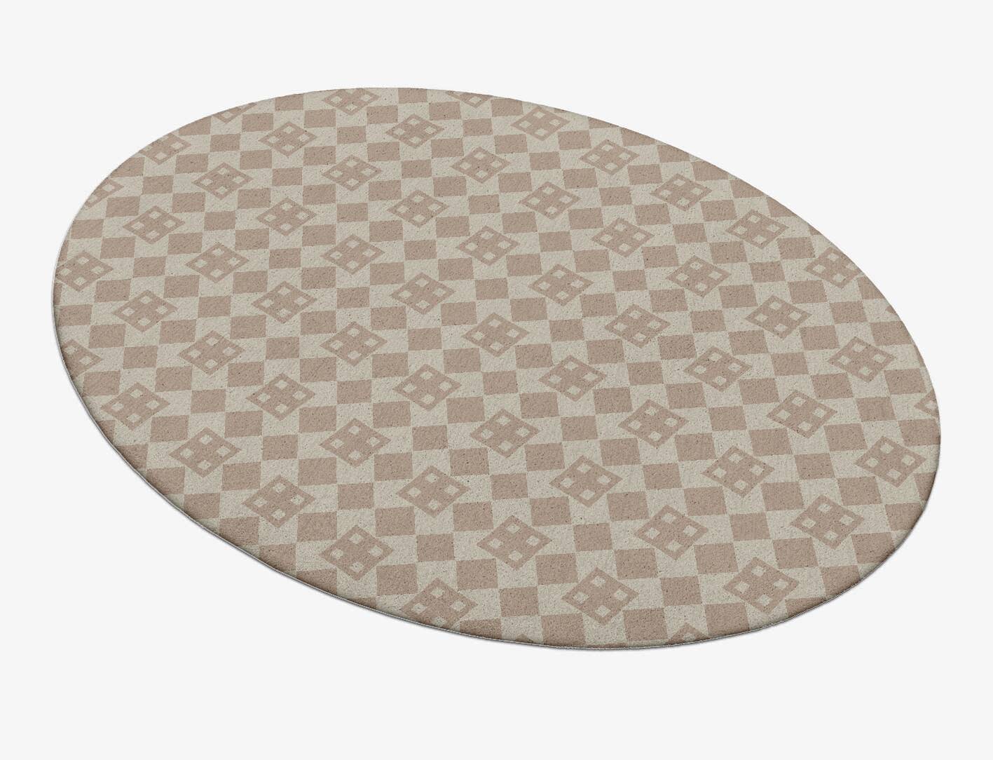 Board Geometric Oval Hand Tufted Pure Wool Custom Rug by Rug Artisan